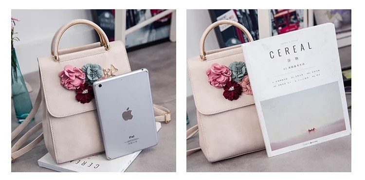 Designer Flower Women Backpack Small High Quality Beading School Bags For Girls multifunctional backpack (7)