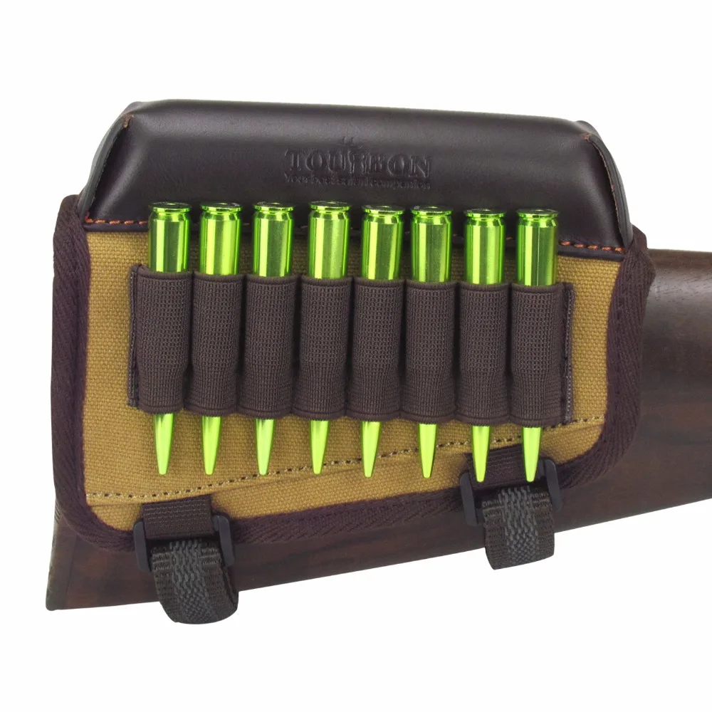 Lona com Cartuchos de Munição Tourbon Hunting Acessórios Rifle Buttstock Bochecha Resto Riser Titular Carrier. 306.30-08 Tiro Gun 10 Esporte e Lazer