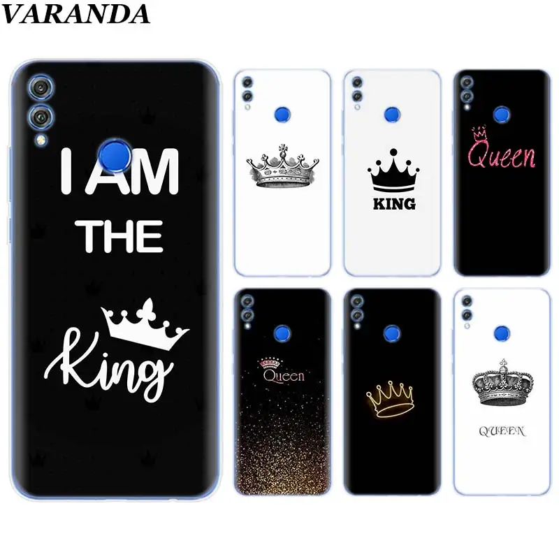 buy Queen amp; King couple princess Soft Case for Huawei Honor 8X 8C 8S 8A 9 10 Lite 20i View 20 Y6 Y7 Y9 2019 Case Coque