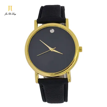 

Watch Quartz Simple Metal Large Dial Leather Strap Personality Men's and Women's Watch Waterproof Business Watch
