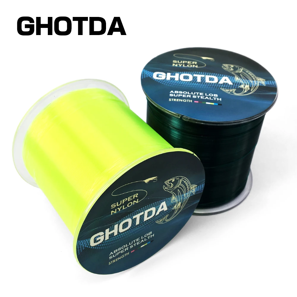 GHOTDA 5-30LB 500 متر 0.168-0.5 ملليمتر حبل صيد من النيلون سوبر قوية حيدة
