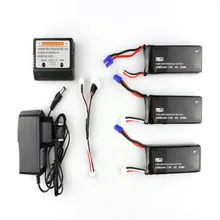 3 x 7 4V 10C 2700mAh Battery Charger Set For Hubsan H501S X4 RC Quadcopter Spare
