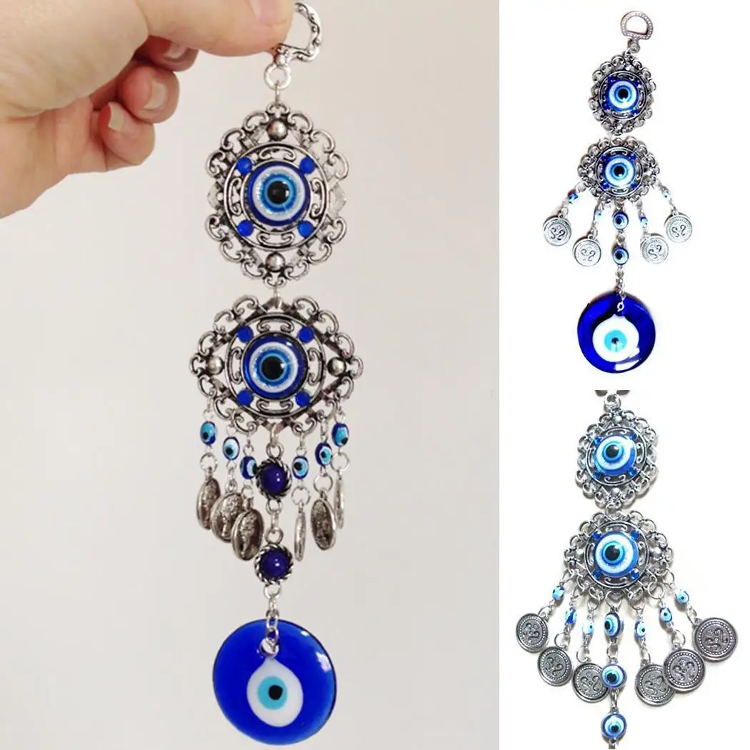 Rhinestone Eye Pendant Protection Hanging Unisex Ornament For Hollow