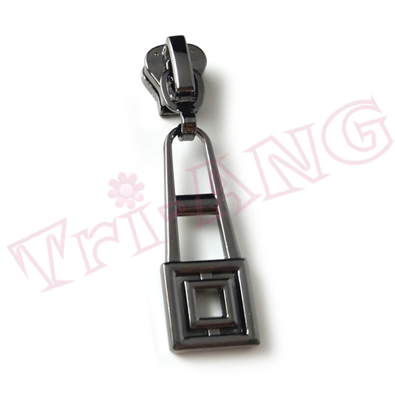 black for metal zip 20 шт./партия, стильный квадратный черный серебряный цвет 5# ползунки для застежки-молнии для металла нейлон молния из смолы - Цвет: black for metal zip
