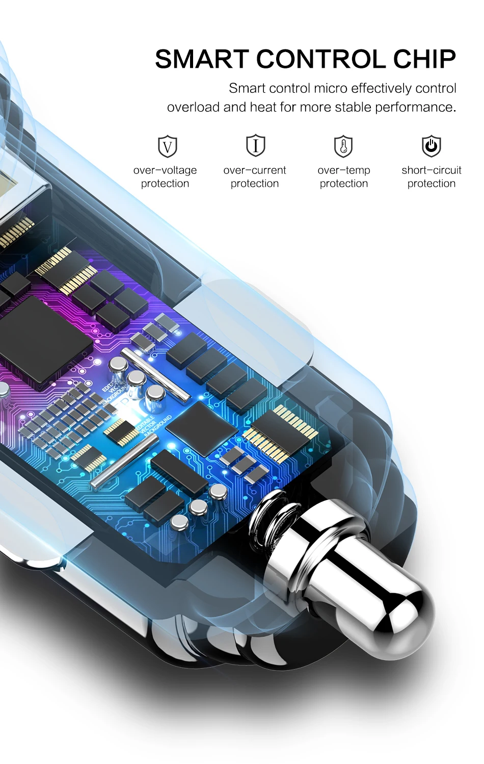 FLOVEME 2 типа автомобильное зарядное устройство для телефона мини USB Автомобильное зарядное устройство для iPhone X samsung Note 9 USB зарядное устройство адаптер мобильного телефона в автомобиле