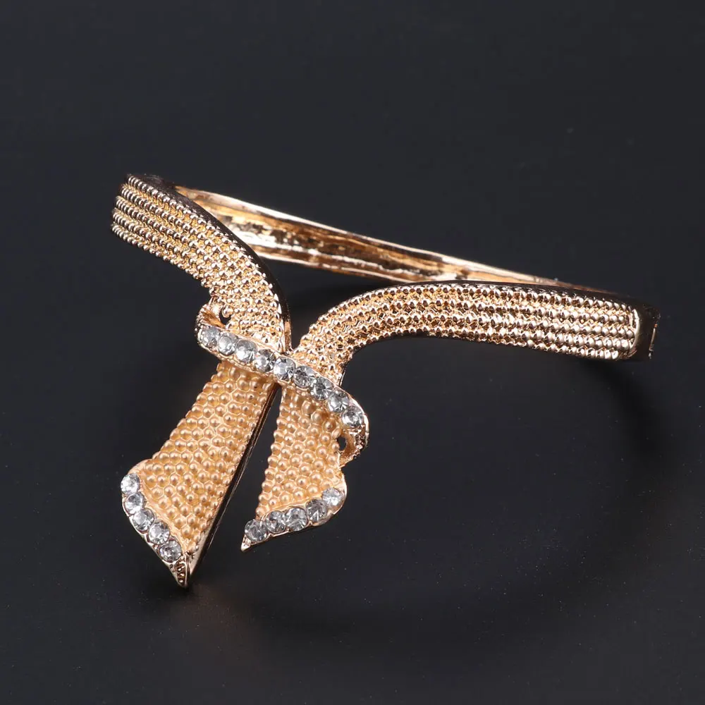 Модный Дубай Свадебный костюм комплект ювелирных изделий ожерелье браслет кольцо серьги 4 шт нигерийские вечерние украшения для женщин