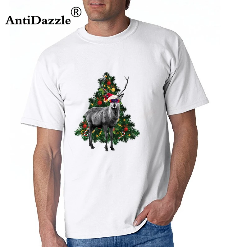 Antidazzle 2018 Мужская футболка модная Рождественская хипстерская с оленем Топы