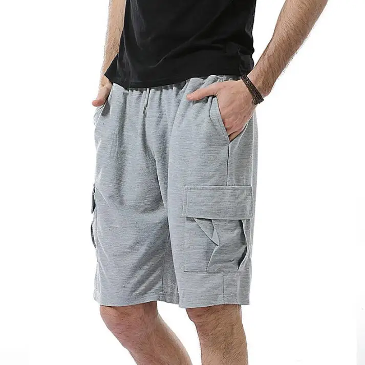 NEW 2019 Summer men's multi-pocket overalls casual elastic waist loose shorts thin bermudas masculina short homme NEW 2019 Summer men's multi-pocket overalls casual elastic waist loose shorts thin bermudas masculina short homme