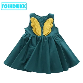 

Summer Children Baby Girls Dress Baby Girl Angel Wings Kids Dresses For Girls Summer Flower Girl Dresses 2 3 4 5 6 Year old