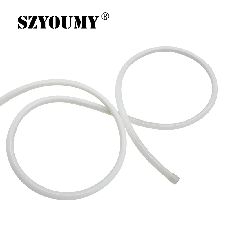 buy SZYOUMY 360 Degree Round LED Neon Strip 220V Flexible Neon Light Waterproof 120leds m Round Outdoor Light 1m 5m