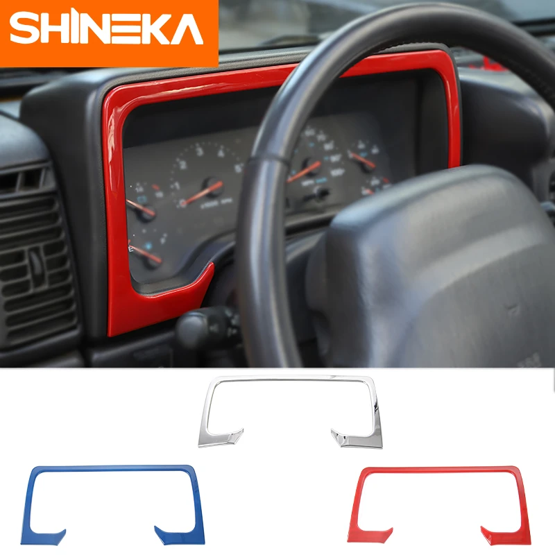 Shineka Abs Newest Dashboard Frame Dash Board Trim Cover Decoration  Stickers For Jeep Wrangler Tj 1997-2006 Interior Accessories - Interior  Mouldings - AliExpress