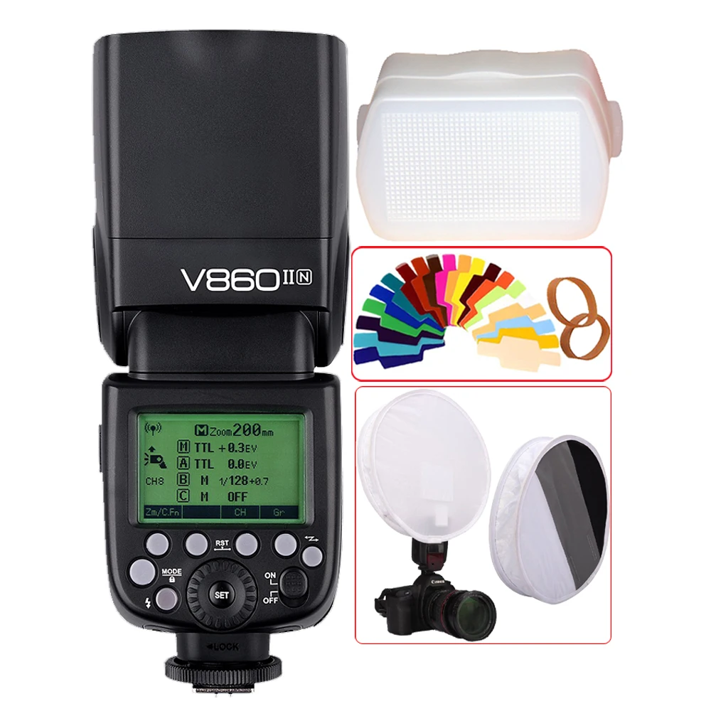 Godox V860II V860II N i TTL HSS 1/8000s Li ion Battery Speedlite Flash