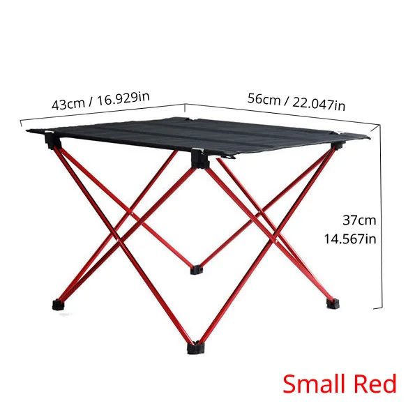Сверхлегкий складной походный стол кемпинг открытый стол для пикника барбекю стол карточная игра стол - Цвет: Small red