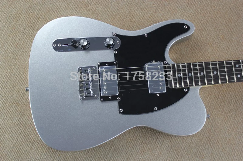 

HOT Wholesale Top quality custom 6 Strings Left Hand F Telecaster silver Electric Guitar