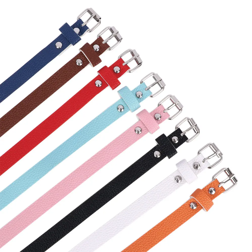 Women Waist Dress Access Thin Faux Leather Belt