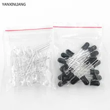 40 штук 5 мм 940nm IR светодиодный Ассорти инфракрасный излучатель и ИК-фотодиод 20 пар диоды 5 мм 940nm IR Инфракрасный светодиодный A0039+ A0040