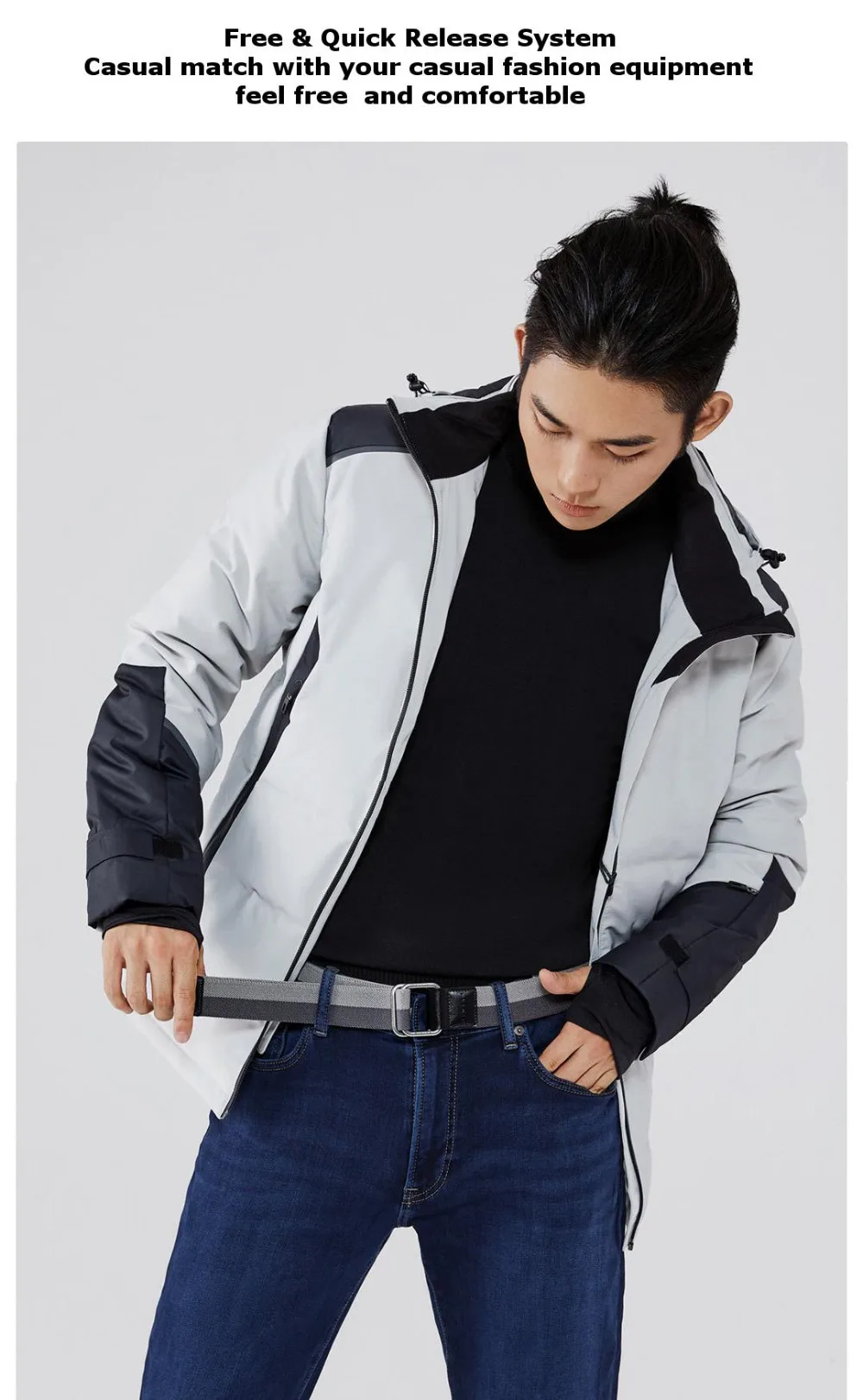 XIAOMI 125cm CT3801 3.8cm Sports Leisure Tactical Belt For Man Women Quick Release Buckle Elastic Fabric Bel (2-1)