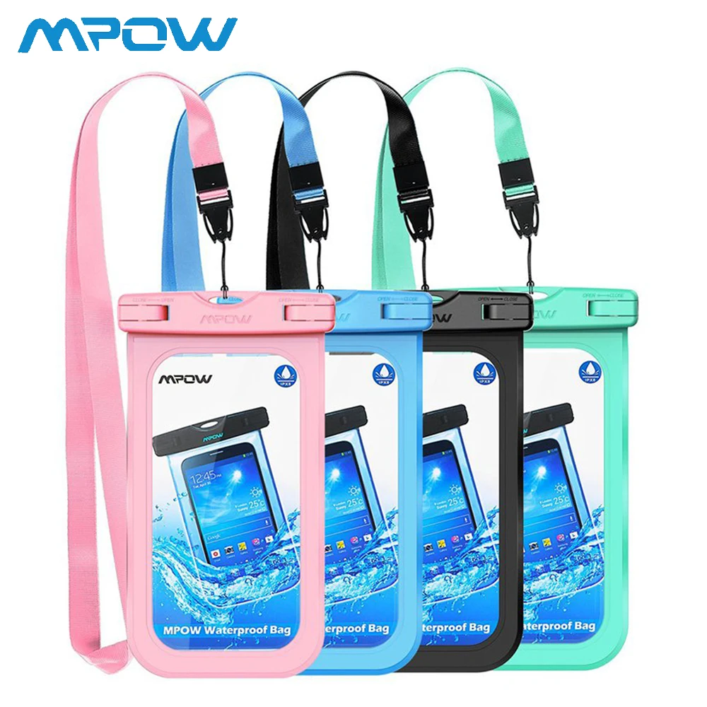 

Mpow 4pcs IPX8 Waterproof Phone Bag Pouch Swimming Phone Case Underwater Universal Pouch for iPhone for Samsung for HuaweiXiaomi