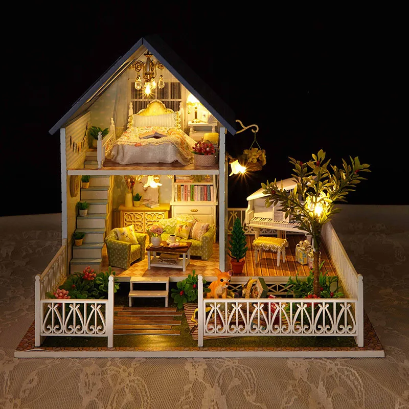diy wooden dollhouse kit