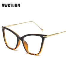 VWKTUUN, модные квадратные оправы для очков для женщин, трендовые большие сексуальные оправа для очков в стиле кошачьи глаза, оптические компьютерные очки Oculos