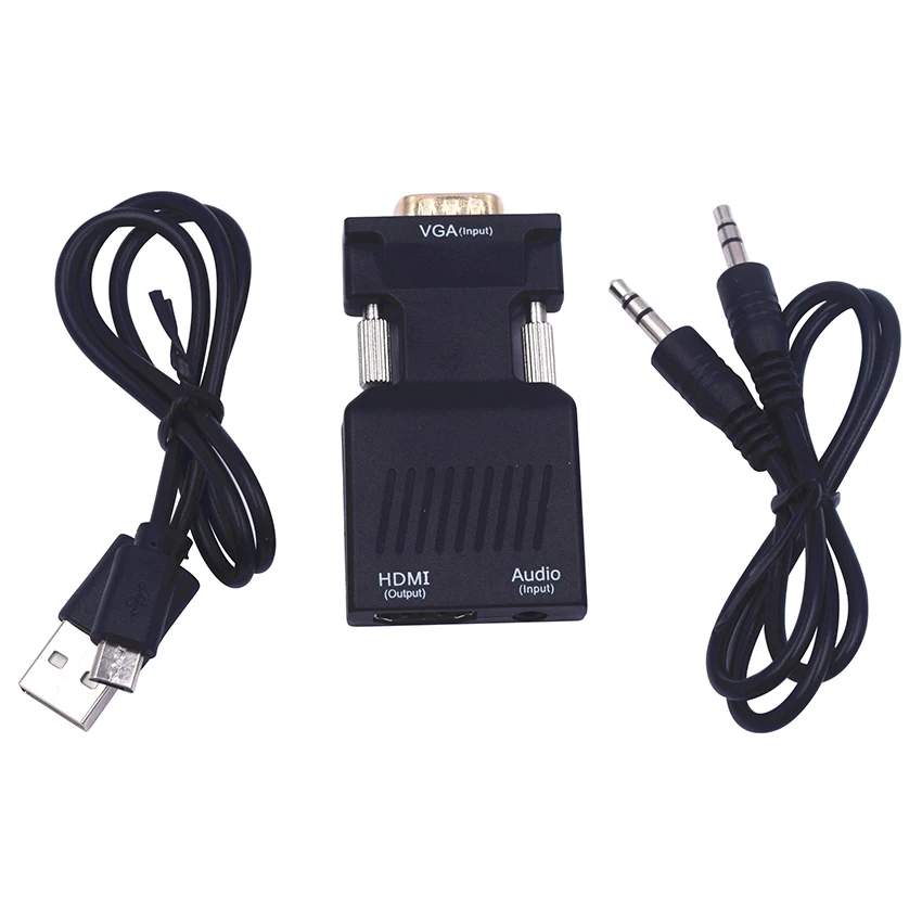 VGA to HDMI Converter 1080 P Adapter with Video 1080P For PC Laptop HDTV Projector | Электроника