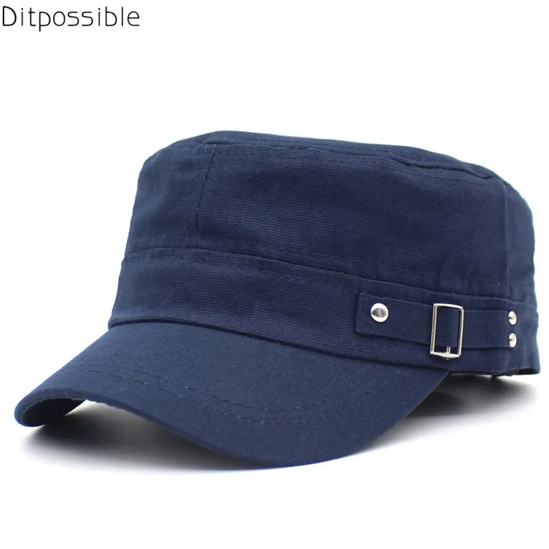 

Ditpossible cotton military hat for women vintage flat caps female casual headwear casquette hats unisex
