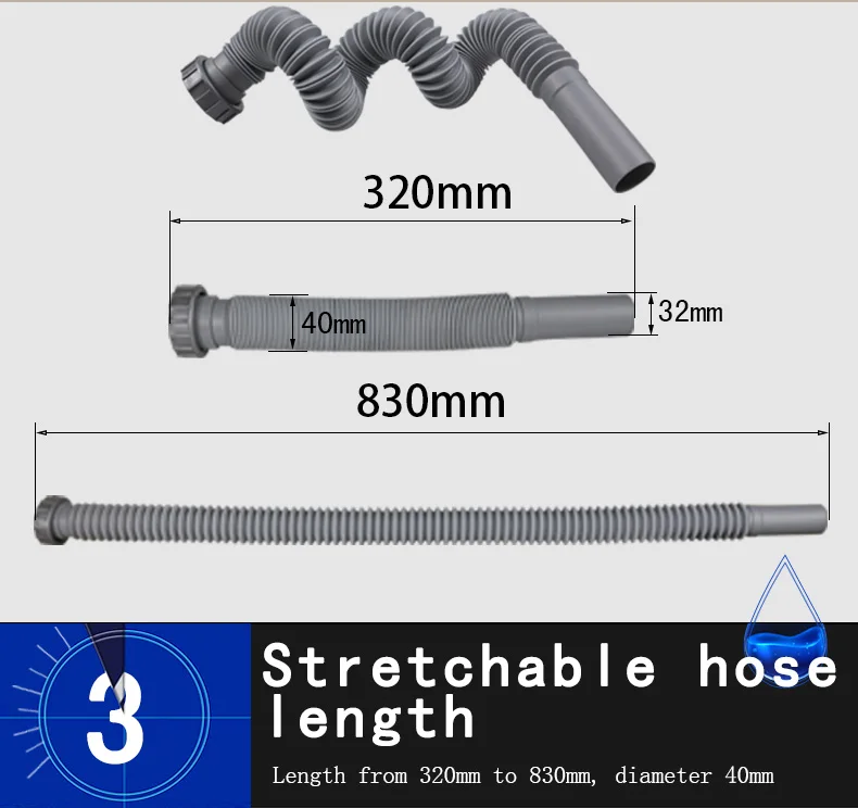 Фильтр для раковины Talea с cливной шланг для слива раковины комплект для белья канализационная труба для умывальника раковина для воды приспособление для кухни