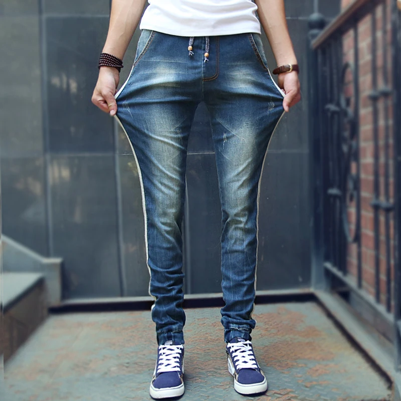 elastic ankle jeans mens