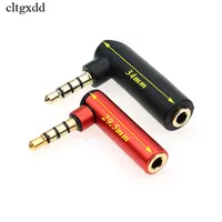 זווית ישרה cltgxdd אוזניות מחבר 4 Plug זכר 3.5mm פולנים כדי 3.5mm ממיר נקבה סטריאו ג