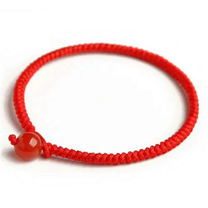 

Chinese style Braided Lucky Red String Bracelet Red thread Stone Handmade Weaving For Men Women Lovers Couple Bracelet