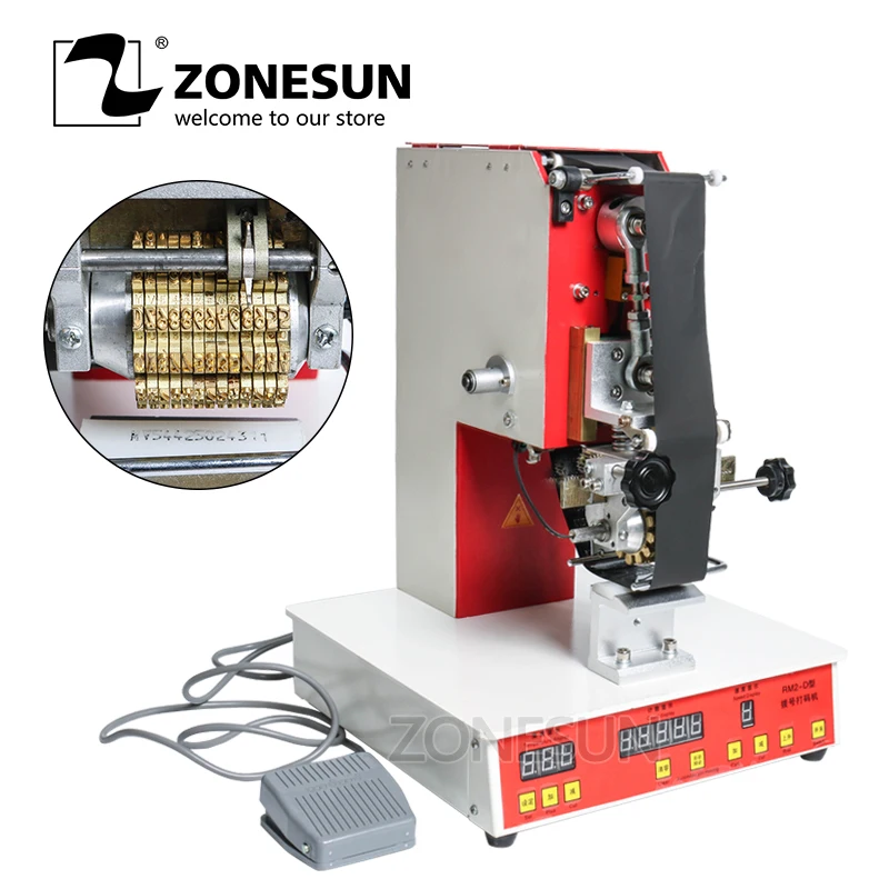 ZONESUN Rolling Ribbon Printer Electric Hot Thermal Printing Machine Number Turning Expiration Code Date Number Printer ZONESUN Rolling Ribbon Printer Electric Hot Thermal Printing Machine Number Turning Expiration Code Date Number Printer