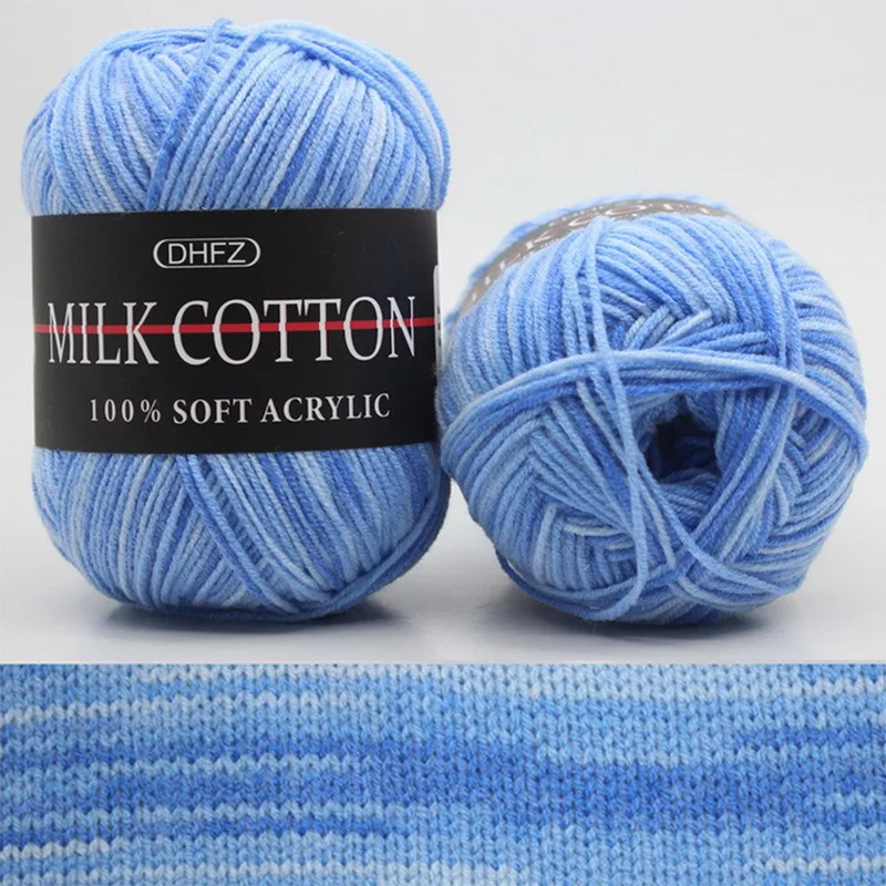 1.5MM Diameter Soft Milk Cotton Yarn Baby Wool Yarns For Knitting Hand Knitted Blanket Sweater Scarf Crochet Knitting Supplies