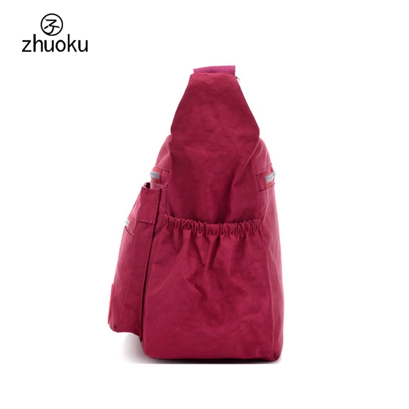 ZHUOKU الفاخرة النساء حقيبة ساعي للماء النايلون حقائب كتف السيدات بولسا الأنثوية السفر حقيبة المرأة Crossbody حقيبة ZK6046