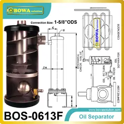 Винтовой масляный сепаратор необходим для систем охлаждения с низкой или сверхнизкой температурой и для больших систем кондиционера