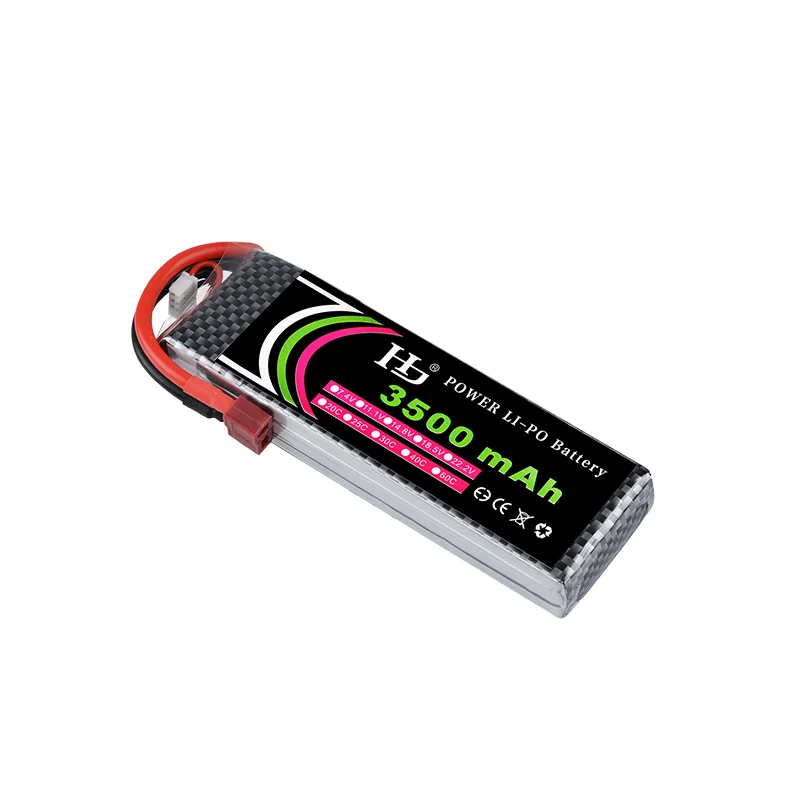 

HJ Power 7.4V 11.1V 14.8V 22.2V 3500mAh 25C 30C 2S 3S 4S 6S Rechargeable Lipo Battery XT60 T other Plug For RC Drone Car Boat