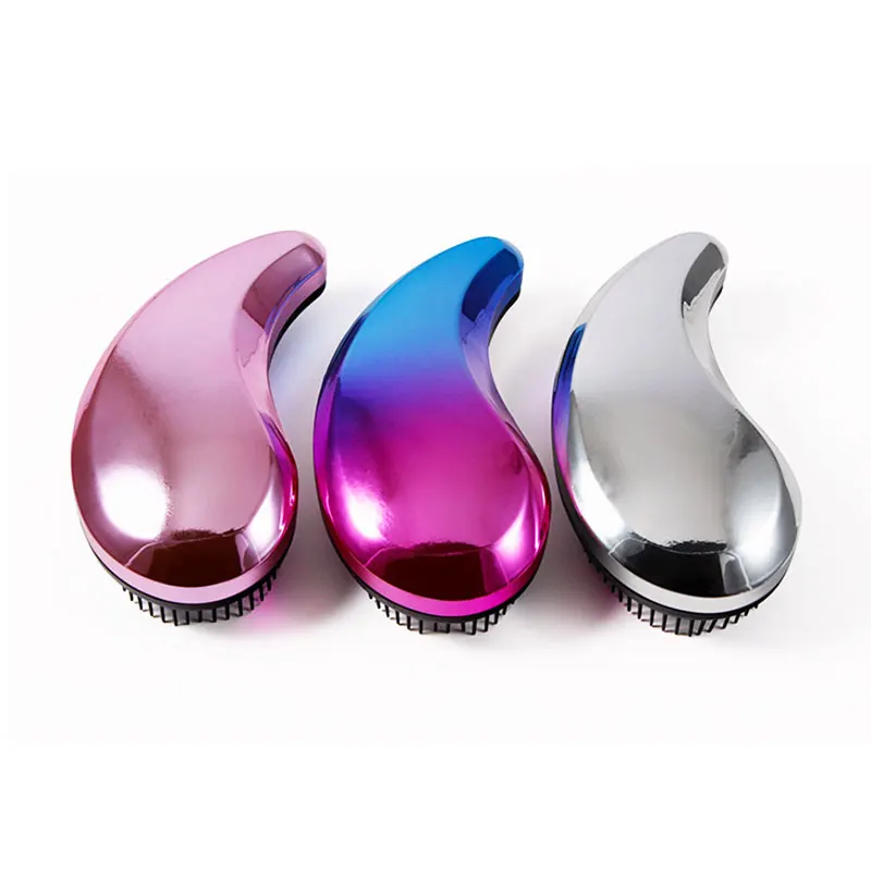 1pcs Anti-static Hair Brush Comb Styling Tools Shower Electroplate Detangling Massage Combs for Salon Styling Women Girls Hair 1pcs Anti-static Hair Brush Comb Styling Tools Shower Electroplate Detangling Massage Combs for Salon Styling Women Girls Hair