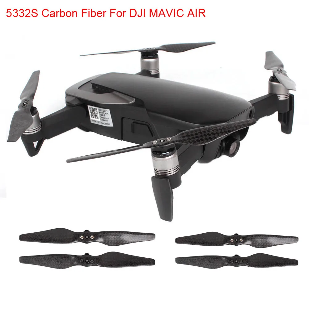 HIPERDEAL 2 пары реквизит для дрона DJI Mavic Air Propeller 5332S карбоновое волокно CF 5332
