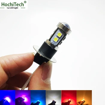 

HochiTech 2pcs Super Bright H3 Car Projector Fog Driving Light Bulb White Car Light Source Auto car led bulbs with lens DC 12V