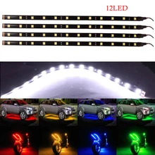4 шт. водонепроницаемый 30 см 5050 SMD 12 Светодиодный s светодиодная лента для гибкого украшения автомобиля DRL дневные ходовые огни противотуманная фара автомобильный Стайлинг