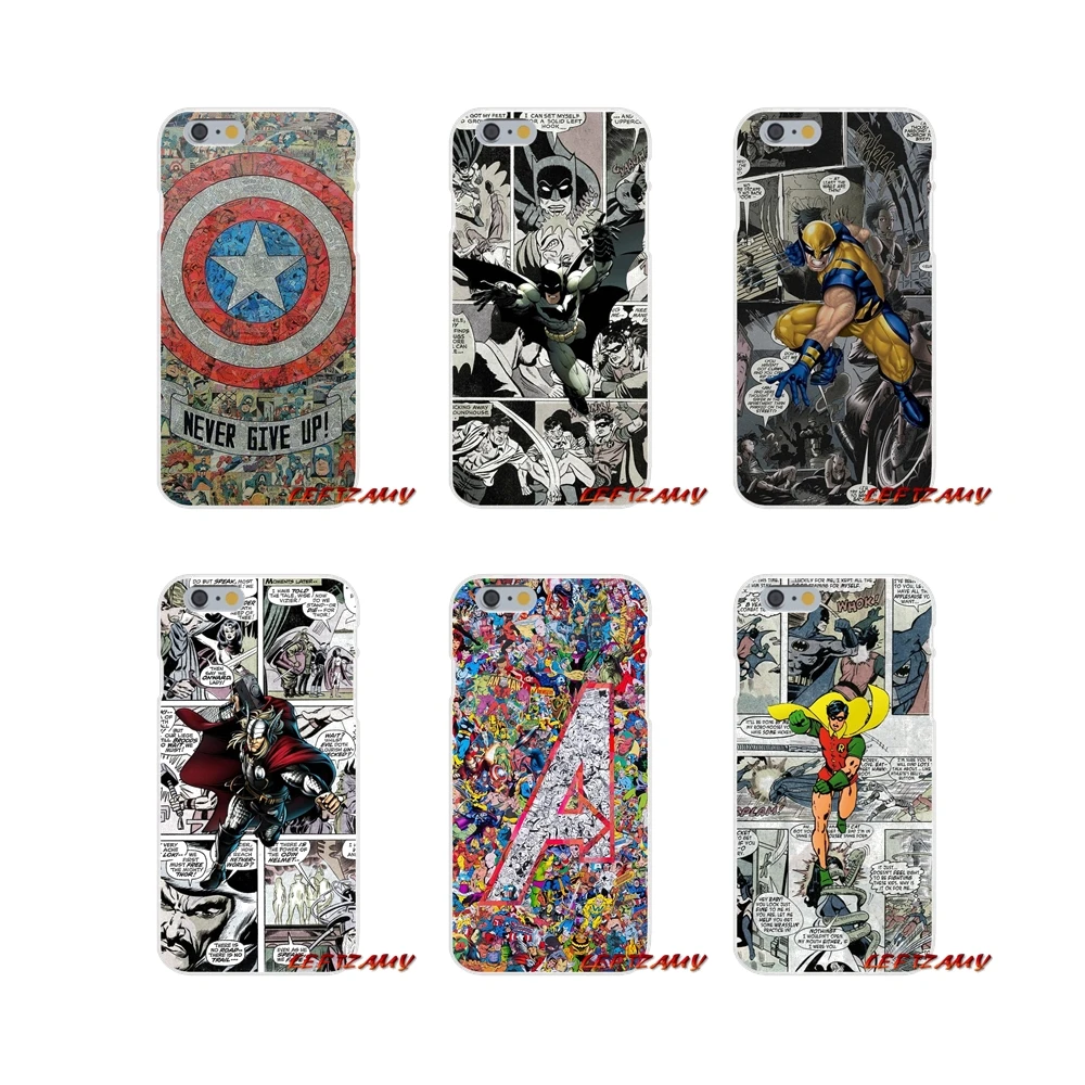 Comic Super Heroes Collages Thor doctor who TPU Shell Covers For iPhone X XR XS MAX 4 4S 5 5S 5C SE 6 6S 7 8 Plus ipod touch | Мобильные