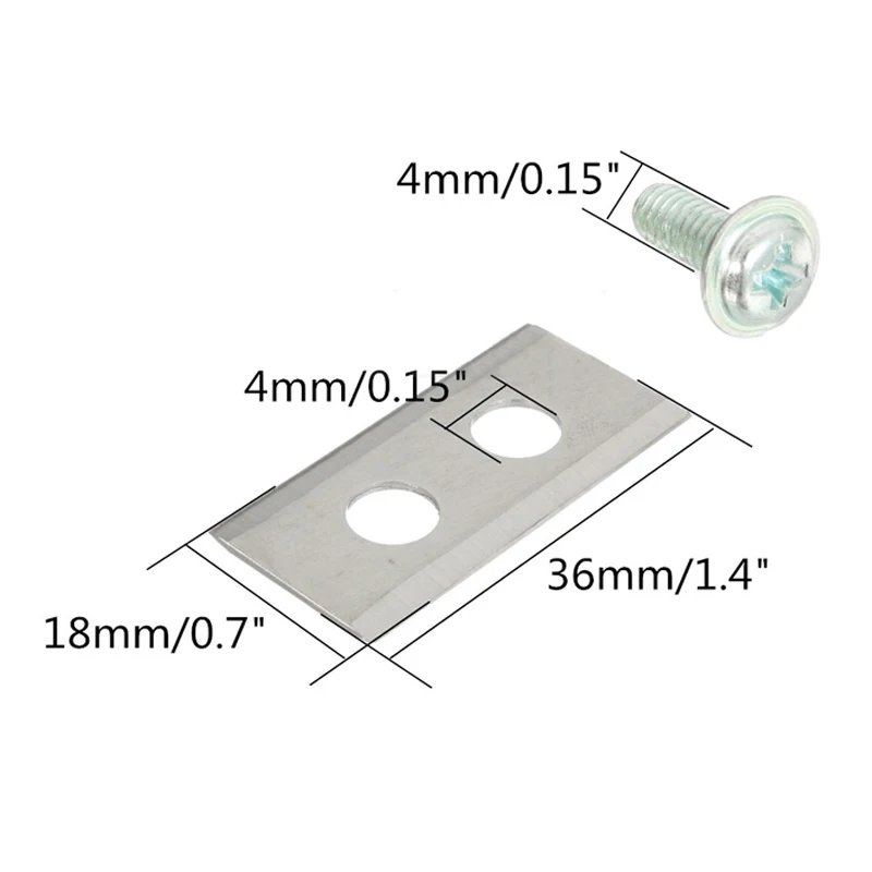 9Pcs * 36x18x1mm Stainless Steel Mower Blade Replacement W/Screw For WORX LANDROID