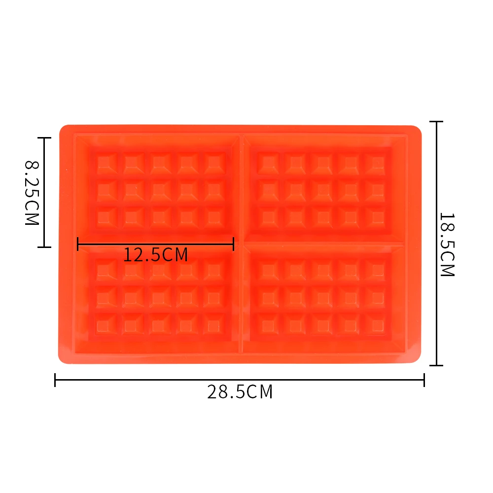 Transhome силиконовая, для вафель пресс-форм с антипригарным покрытием Сердце Форма Творческий Muffin шоколадный торт форма пекарня инструменты Squre формы для выпечки Инструменты