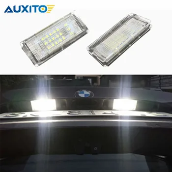 

2 x Error Free Auto License Plate Light 18 LED 3528 LED 6000K White Lamp For BMW E46 4D 323i 325i 328i 330i 99-03