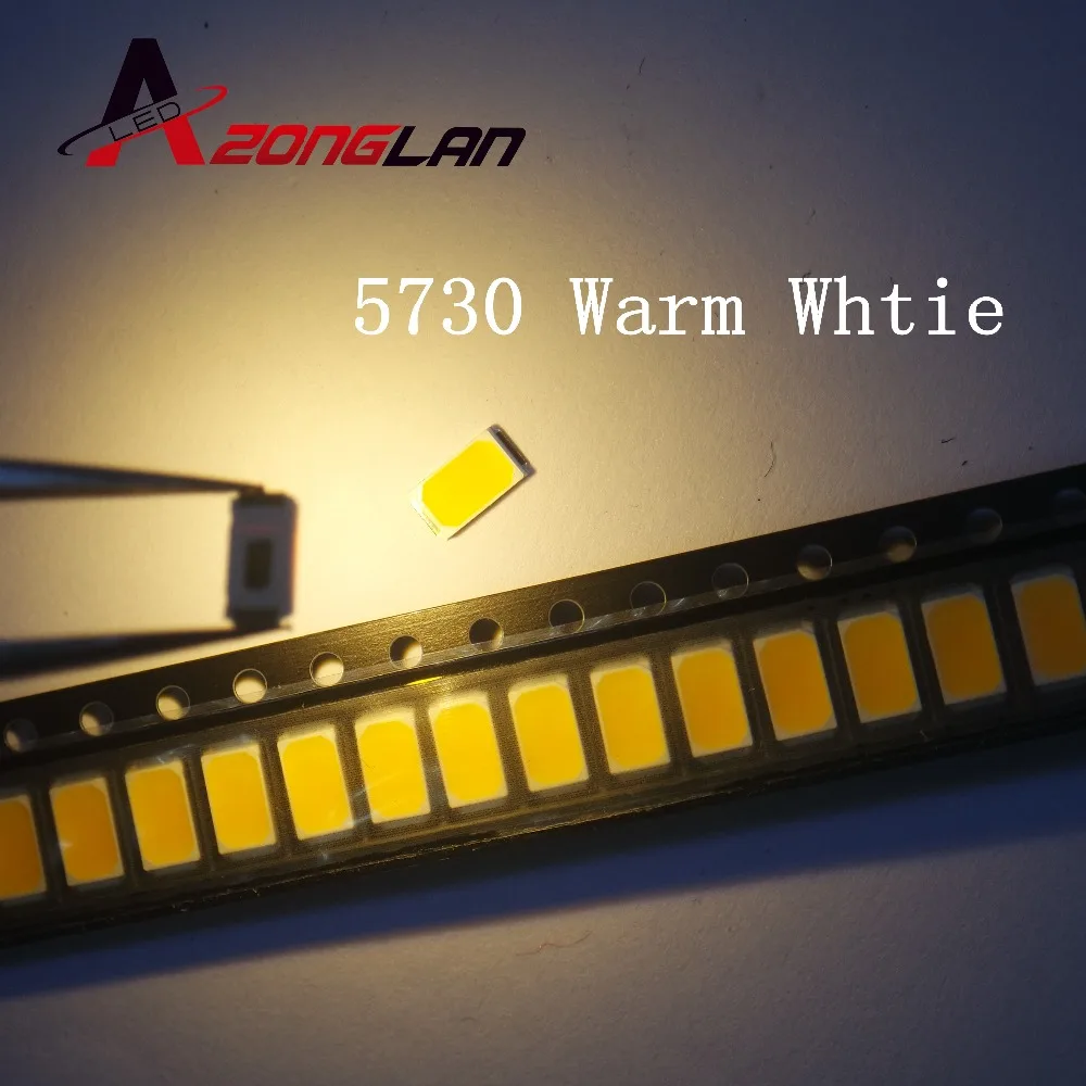 100 шт. 5730 SMD LED CW WW 5630 белый/теплый белый 5 7*3 0 мм 40 60lm 150ma диод Вт 2850 3250 K/6000 6500 K