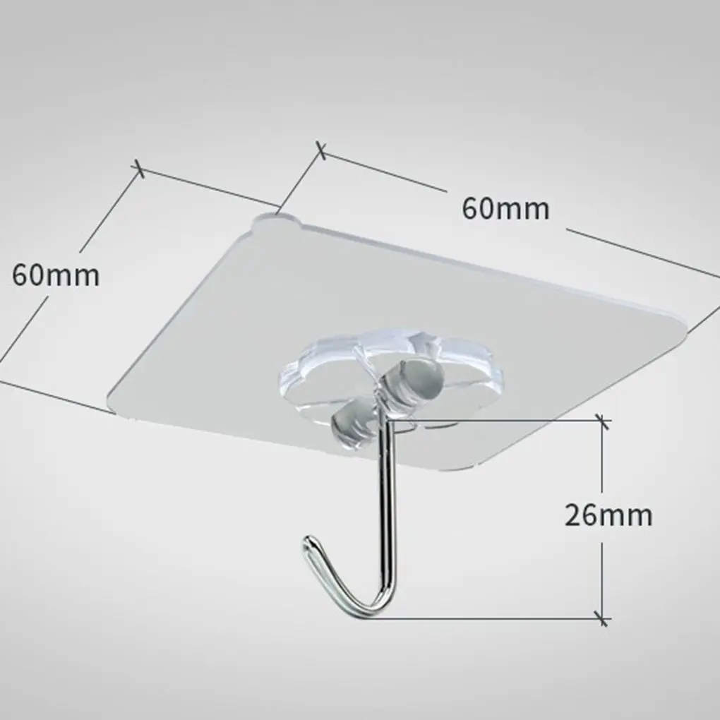 10 шт. настенный крючок для бесшовного крепления, прозрачный крепкий самоклеящийся дверной настенный крючок, полотенце, Швабра, держатель для сумки, крючок