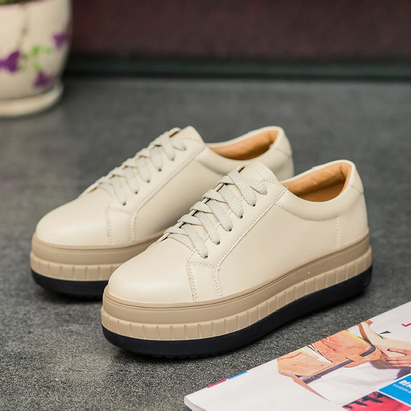 

The spring and autumn shoes platform shoes thick soled shoes white shoes increased Lok Fu sale fashion breathable 58