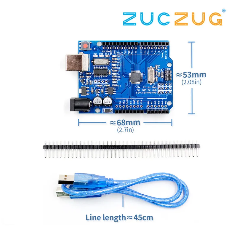 Wysokiej jakości jeden zestaw UNO R3 CH340G + MEGA328P Chip 16Mhz dla arduino UNO R3 pokładzie rozwoju + kabel USB