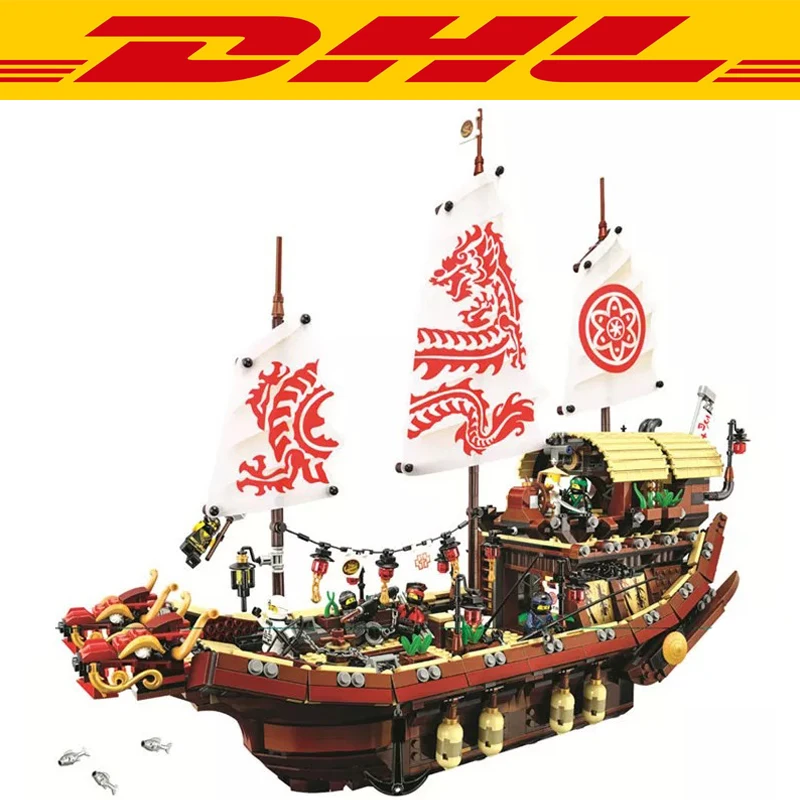 

New 2363Pcs Ninja Final Fight of Destiny's Bounty Model Building Kit Blocks Bricks Toy For Children Gift Compatible With 70618