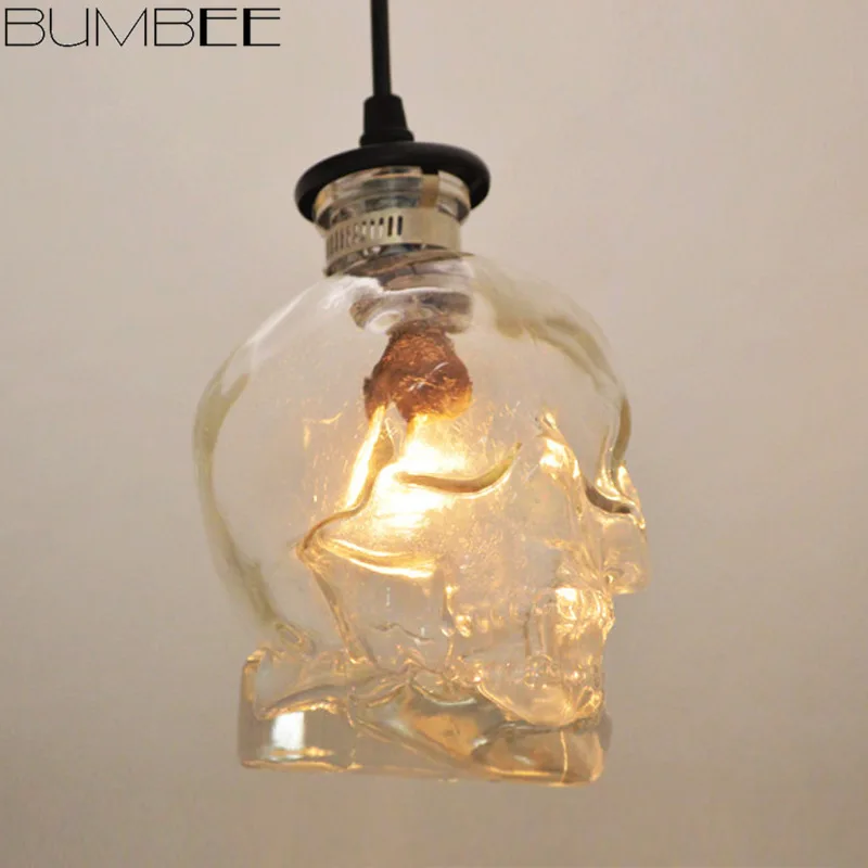 Лофт ретро скелет люстра огни Бар стекло бутылка вина Hanglamp Кофейня люстра Лофт Декор Suspendu E27 приспособление