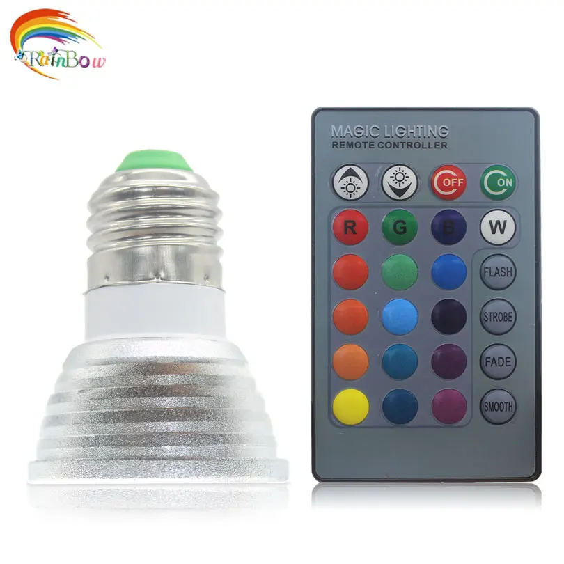 Новинка 2017 года светодиодные лампы E27 E14 RGB лампа колба в виде лампады led GU10 COB 9 W